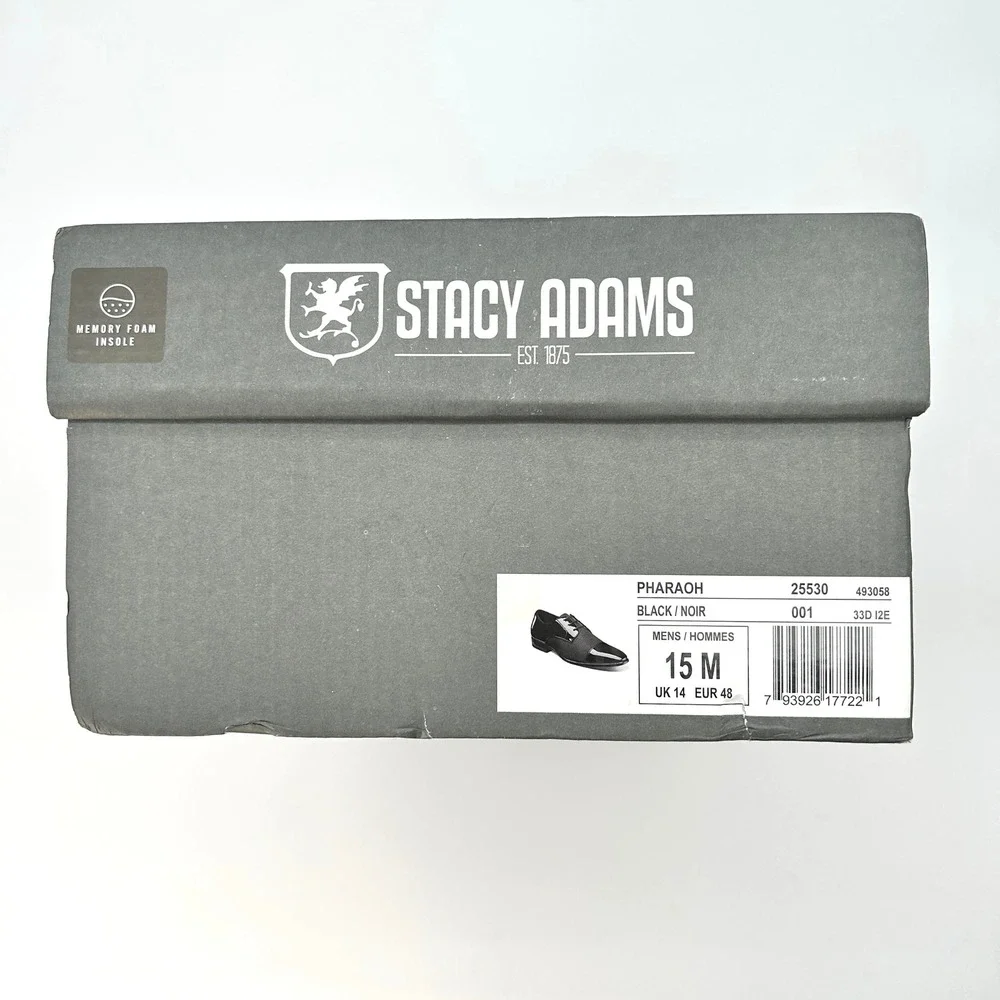 Stacy Adams Pharaoh Cap Toe Oxford‎ Size 15 Mens Dress Shoes Black Formal NEW